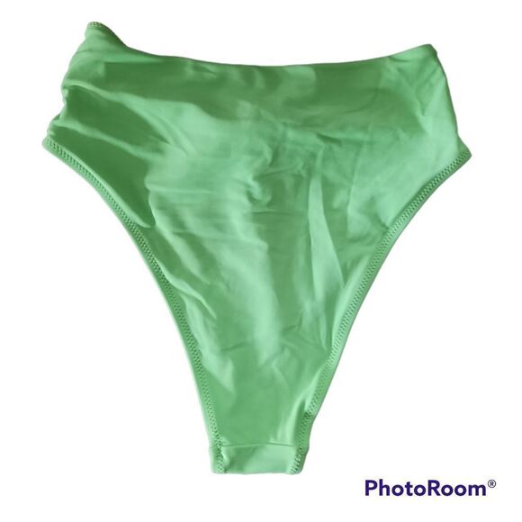 AERIE FRONT TIE CUT OUT High Waisted BIKINI BOTTOMS - Picture 6 of 6